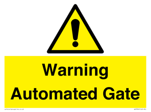 Warning Automated Gate